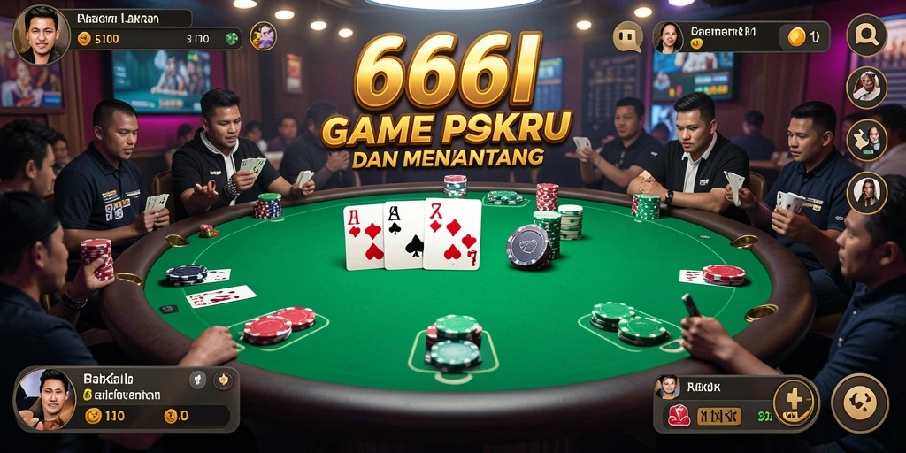 Tampilan utama gameplay poker di 666I dengan berbagai pilihan meja.