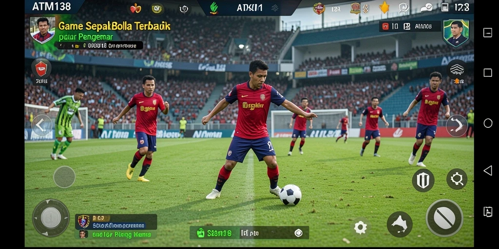 Screenshot <strong>ATM138</strong> menampilkan gameplay sepak bola yang menyenangkan.