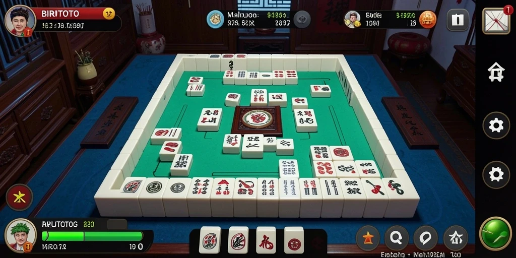 Tampilan gameplay Mahjong yang menarik dari BIRUTOTO.