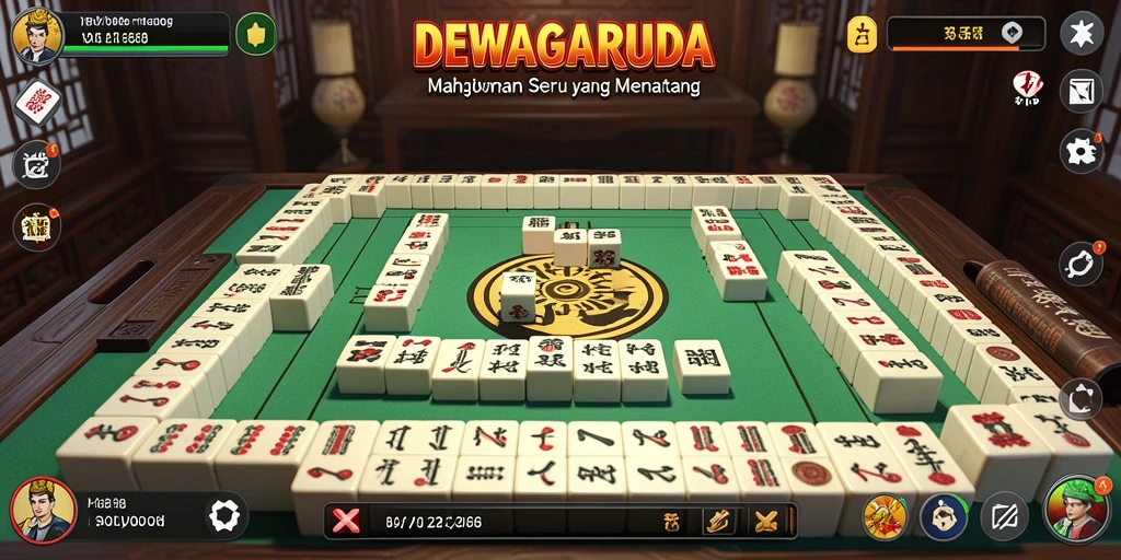 Tampilan gameplay menarik dari DEWAGARUDA dengan tantangan Mahjong.