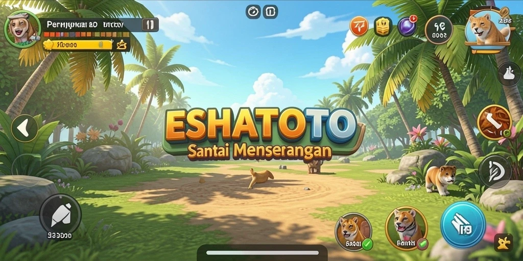 Menampilkan gameplay seru ESHATOTO dengan banyak tantangan.