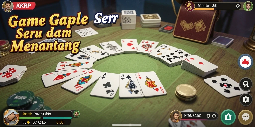 Tampilan gameplay Gaple yang seru dan interaktif dari KKRP.