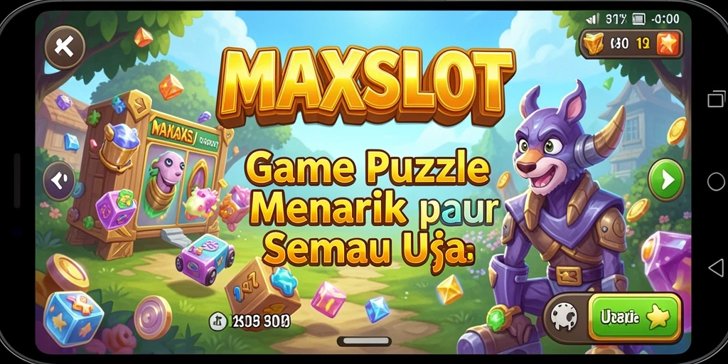 Screenshot gameplay <strong>MAXSLOT</strong> menampilkan tantangan teka-teki yang seru.