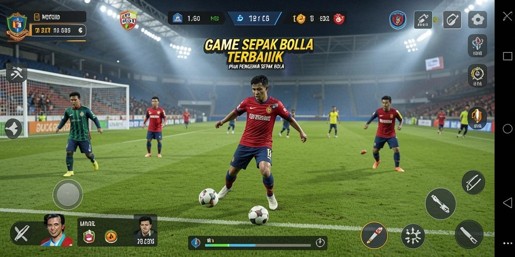 Screenshot MPOID menampilkan aksi intens di lapangan sepak bola.