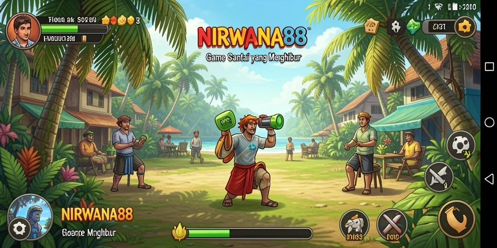 Tampilan gameplay NIRWANA88 yang cerah dan menarik.