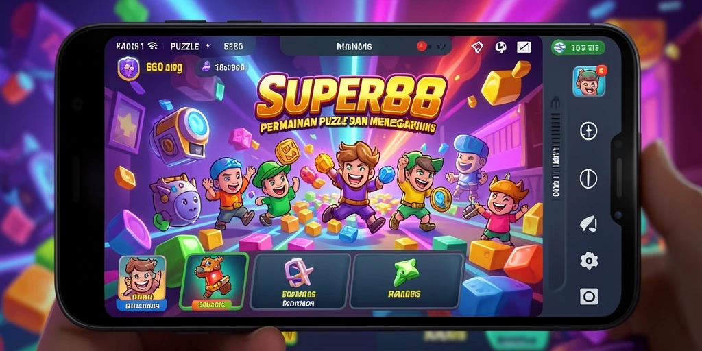 Screenshot gameplay SUPER88 menampilkan tantangan puzzle yang menarik.