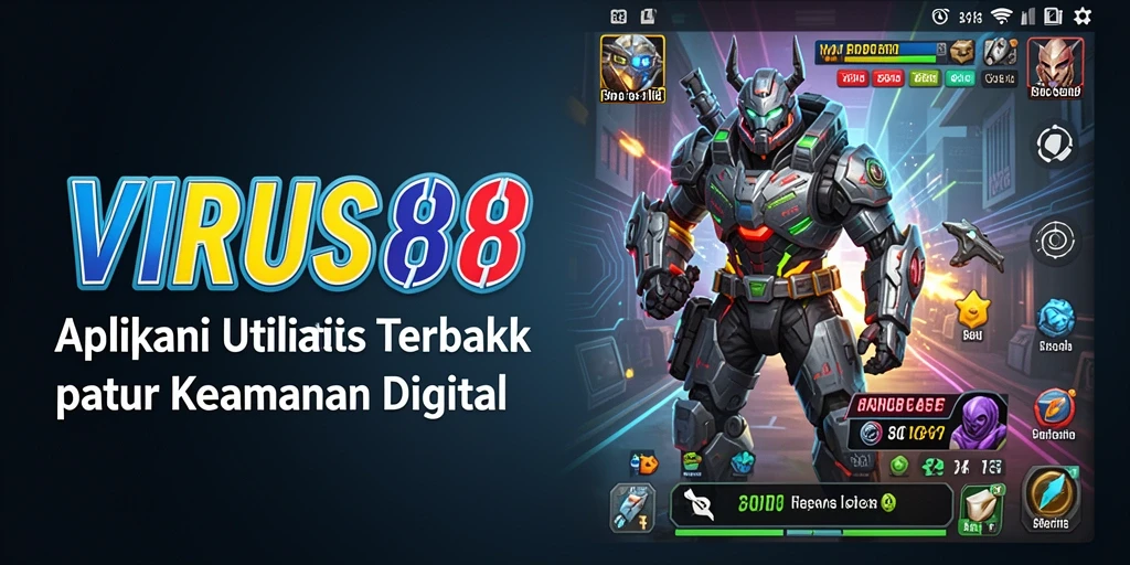 Tampilan antarmuka utama aplikasi VIRUS88 yang intuitif dan fungsional.