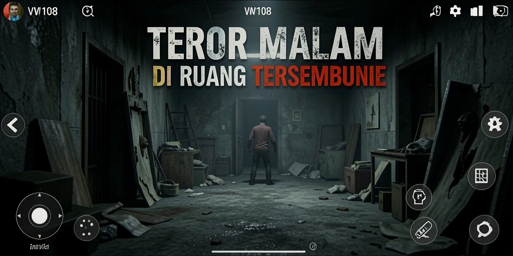 Tangkapan layar VW108 menampilkan momen menegangkan dalam gameplay yang menyeramkan.